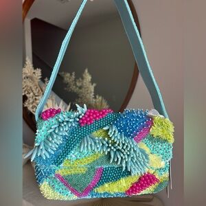 Viral Colorful Beaded Bag, NWT, Handcrafted In India